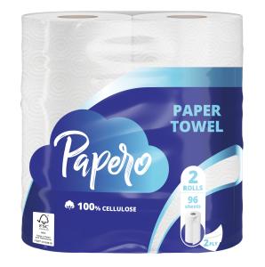 Popieriniai rankšluosčiai PAPERO 2 sluoksnių, 2 vnt. x 19m