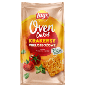 Krekeriai LAY'S, Oven Baked pomidorų ir baziliko  skonio, 80 g