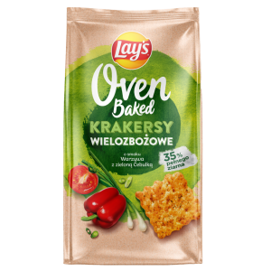 Krekeriai LAY'S, Oven Baked daržovių ir žaliųjų svogūnų skonio, 80 g
