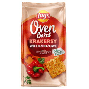 Krekeriai LAY'S, Oven Baked raudonųjų paprikų ir žolelių skonio, 80 g