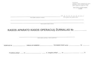 Kasos operacijų žurnalas, hor. A4, 2-jų dalių