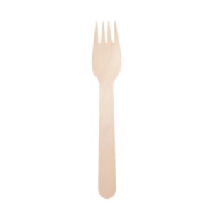 Vienkartinė šakutė, medis, L 16 cm, 100 vnt