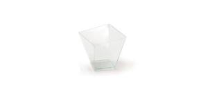 Vienkartinis indelis CHARME, skaidrus, PS, 180 ml, 7,2 x 7,2 x H 7,6 cm, 40 vnt