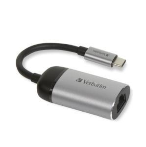 Verbatim 49146 USB-C to Gigabit Ethernet Adapteris, USB 3.1 GEN 1, Gigabit Ethernet, Pilka/Juoda