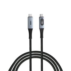 Verbatim 31848 Sync & Charge Kabelis USB-C į USB-C 100W 480Mbps 120cm, Power Display, Pilka/Juoda