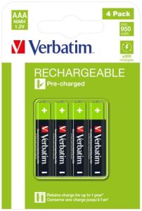 Verbatim 49514 Įkraunamos baterijos NiMH AAA HR03 950mAh (4 vnt pakuotėje)