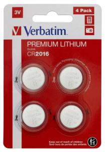 Verbatim 49531 Lithium baterijos CR2016 3V (4 vnt pakuotėje)