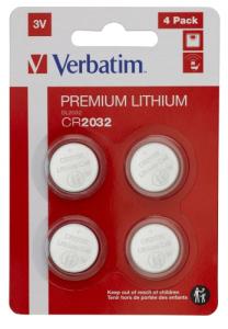 Verbatim 49533 Lithium baterijos CR2032 3V (4 vnt pakuotėje)