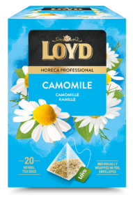 Žolelių arbatos gėrimas LOYD HORECA ramunėlių skonio, piramidė, 20 x 1,5g