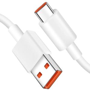 Xiaomi 6A USB-A to USB-C Kabelis 1m, Balta