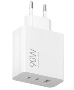 Xiaomi 90W HyperCharge Įkroviklis 3-Port, USB-C, USB-A, EU, Balta