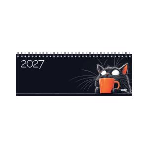 Kalendorius MEMO Black Cat  2027, 290 x 110 mm, kartoninis