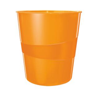 **Šiukšliadėžė Leitz Plus Wow, 15 litrų, oranžinė