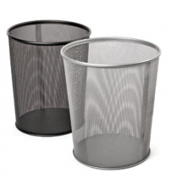 *Šiukšliadėžė Forpus, 13l, metalinė, perforuota sidabro spalvos