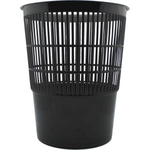 Šiukšliadėžė Attomex, perforuoto plastiko, 14 litrų, juodos spalvos