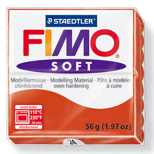 Modelinas Fimo, 56g, raudonos spalvos