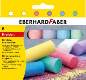 Spalvota kreida EberhardFaber, apvali, dėžutėje, 6vnt, įvairių spalvų