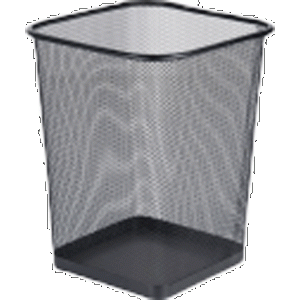 Šiukšliadėžė deVENTE, 22x16.5x27.5cm kvadratinė, perforuoto metalo, juodos spalvos