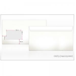 Vokai C65 su langeliu 45 x 90 mm, 114 x 229 mm, su nuplesiama juostele, 1000 vnt.