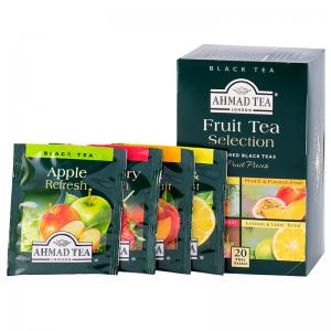 Vaisinė arbata AHMAD FRUIT SELECTION, 20 arbatos pakelių po 2 g, vokeliuose