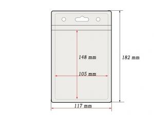 Dėklas vardinei kortelei 4076V, 105x148mm, vertikalus, skaidrus