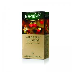 Žolelių arbata GREENFIELD Wildberry Rooibos, 25 x 1.5g arbatos pakelių
