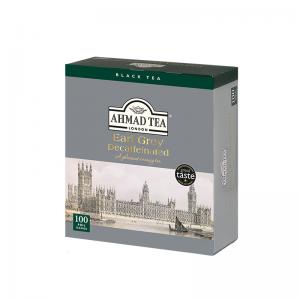 Juodoji arbata AHMAD Alu Earl grey Decaffeinated, 100 vnt. arbatos vokelių