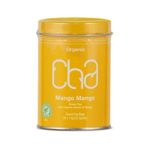 Ekologiška žalia CHA arbata su mango ekstraktu  25 maišelių 37,5g