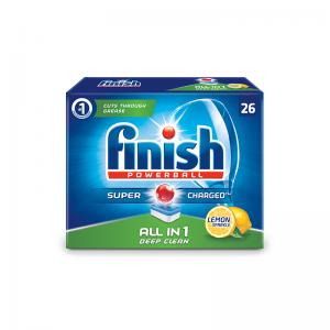 Indaplovių tabletės FINISH ALL in 1 Lemon, 26 vnt.