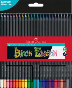 Spalvoti pieštukai Faber-Castell, Black Edition, 24 spalvos