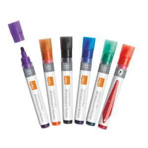 Baltos lentos žymekliai NOBO Liquid Ink, 6 vnt., įv. spalvų