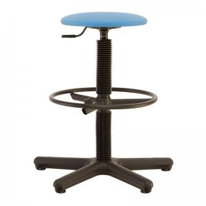 Darbo kėdė STOOL GTS RING STOPKI, dirbtinė oda, V-14, juoda sp.