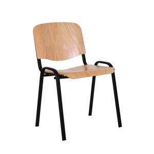Lankytojų kėdė NOWY STYL ISO BLACK WOOD, iš faneros, medienos sp.