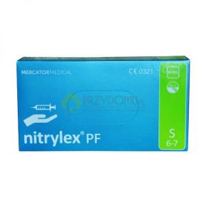 Vienkartinės nitrilinės pirštinės Nitrylex, be talko, 100vnt, dydis S (P)