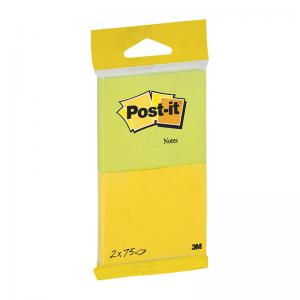 Lipnūs lapeliai POST-IT 6720-YG, geltoni/žali 76x63,5mm 75 lapeliai, 2 pakuotės