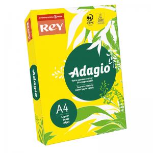 Spalvotas popierius REY ADAGIO 66, A4, 80 g/m2, 500 lapų, geltona
