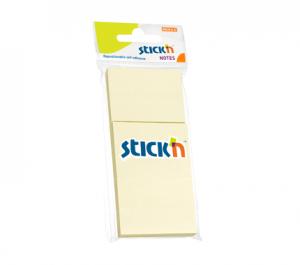 Lipnūs lapeliai Stick´N 21127, 38x51mm, 3x100 lapelių, geltonos spalvos, blisteryje