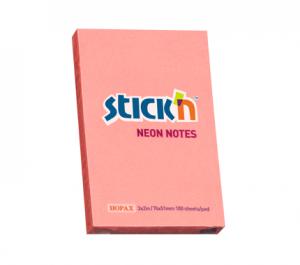 Lipnūs lapeliai Stick´N 21162, 51x76mm, 100 lapelių,,neoninės rožinės spalvos