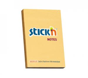 Lipnūs lapeliai Stick´N 21390, 51x76mm, 100 lapelių, oranžinės spalvos