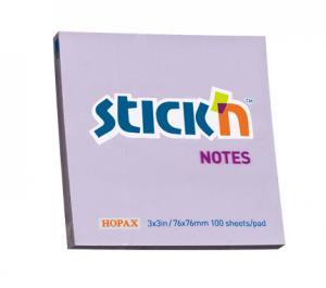 Lipnūs lapeliai Stick´N 21403, 76x76mm, 100 lapelių , violetinės spalvos