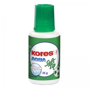 Korekcinis skystis KORES AQUA, 25 ml,  su minkštu galiuku