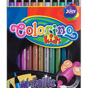 Spalvoti pieštukai COLORINO METTALIC, 10 spalvų