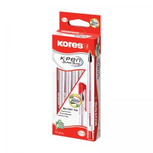 Tušinukas KORES SOFT GLIDE K11 M 0.7 mm raudonas