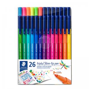Flomasteriai STAEDTLER Briliant Triplus Colours, 26 spalvos