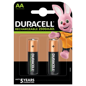 Įkraunamos baterijos DURACELL AA (2500 mAh), LR6, 2vnt