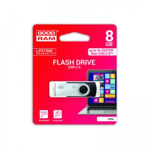 Atmintinė USB 3.0 GOODRAM UTS3 8GB, juoda sp.