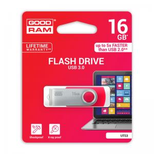 Atmintinė USB 3.0 16GB TWISTER, raudona sp.