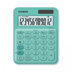 Stalinis skaičiuotuvas CASIO MS-20UC, 159x119x23 mm, mėtų žalia sp.