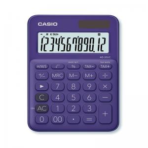 Stalinis skaičiuotuvas CASIO MS-20UC, 105x150x23 mm, violetinė sp.