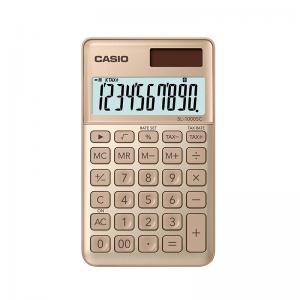 Skaičiuotuvas CASIO SL-1000SC, 120x71x9 mm, aukso sp.